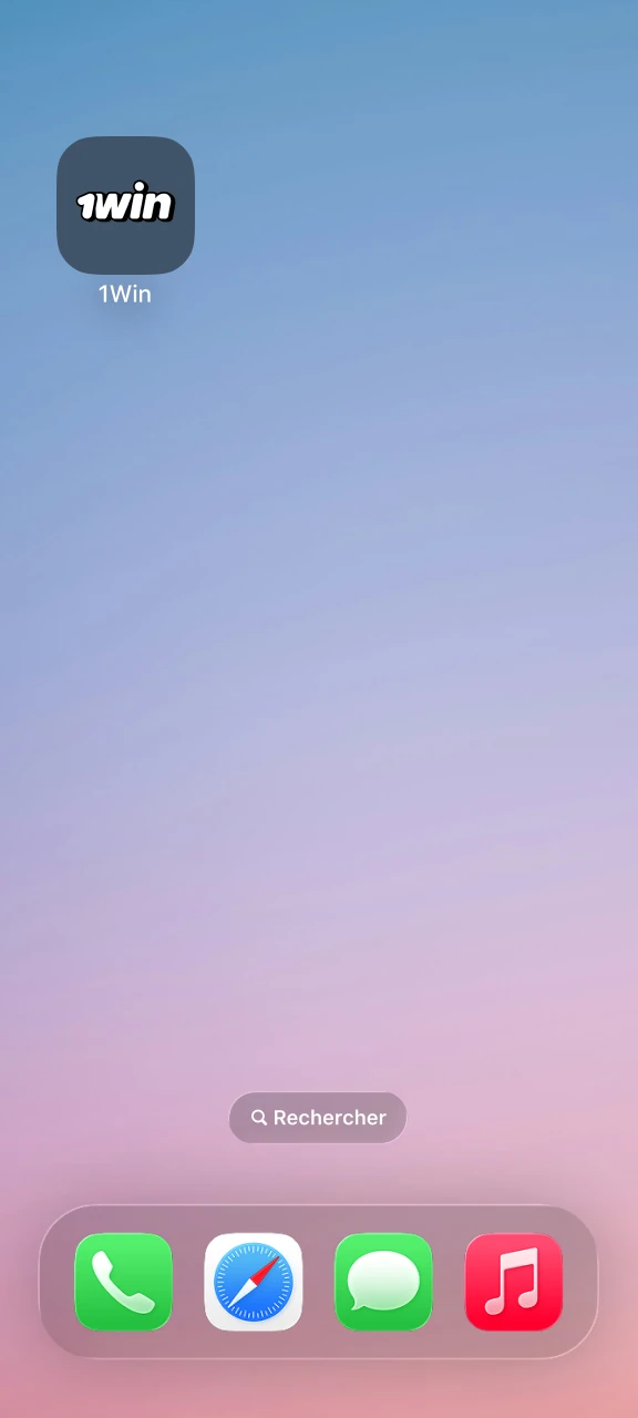 Ouvrez l'application 1win installée depuis votre écran d'accueil.