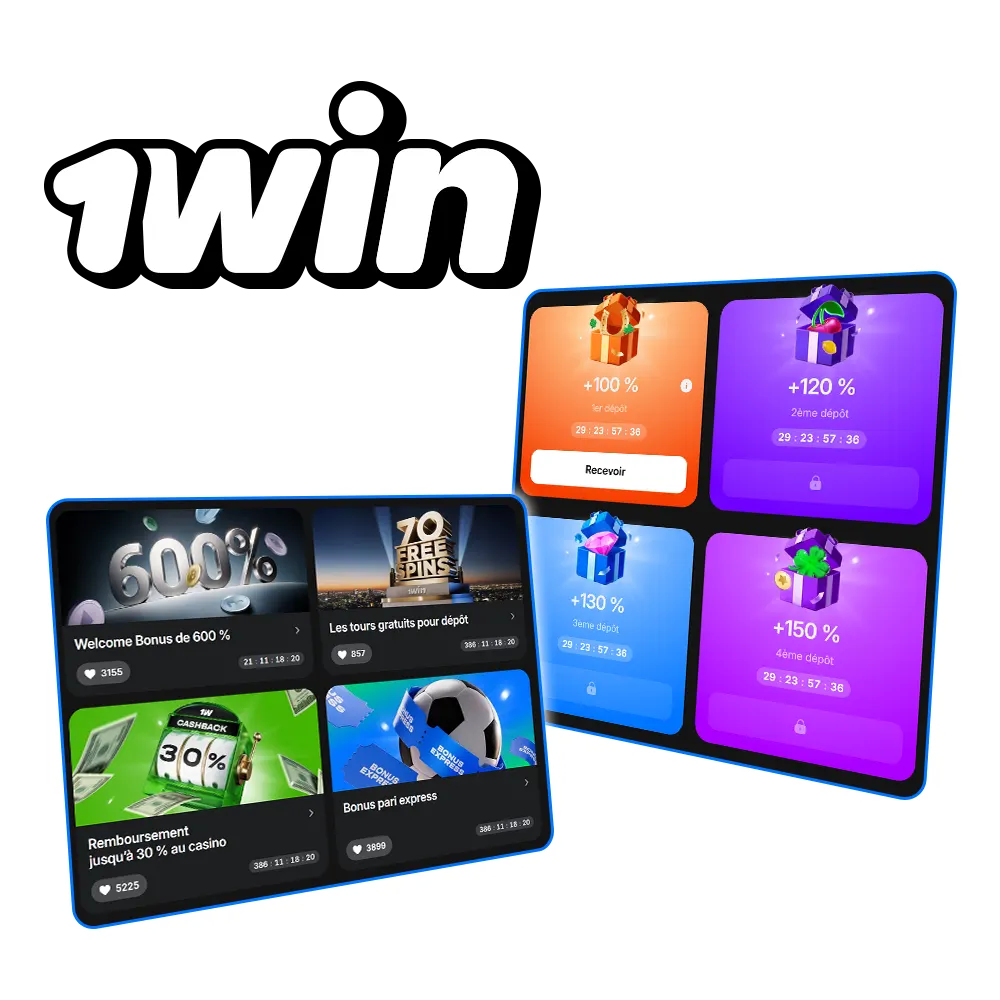 Découvrez le bonus de bienvenue du casino 1win.
