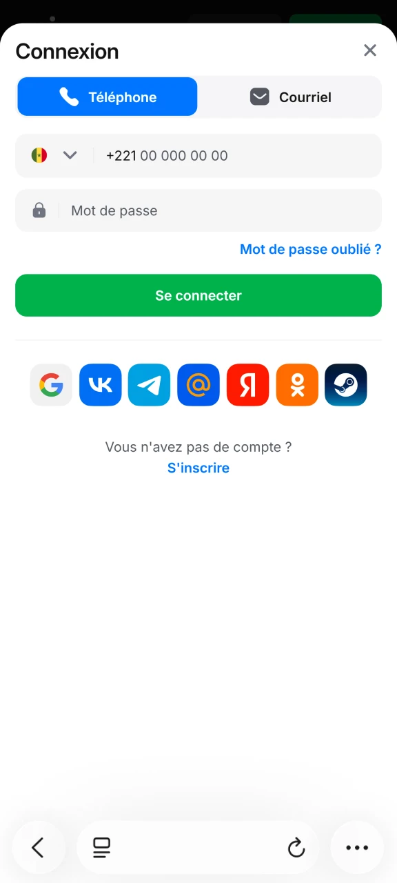 Entrez vos identifiants 1win pour vous connecter à votre compte.