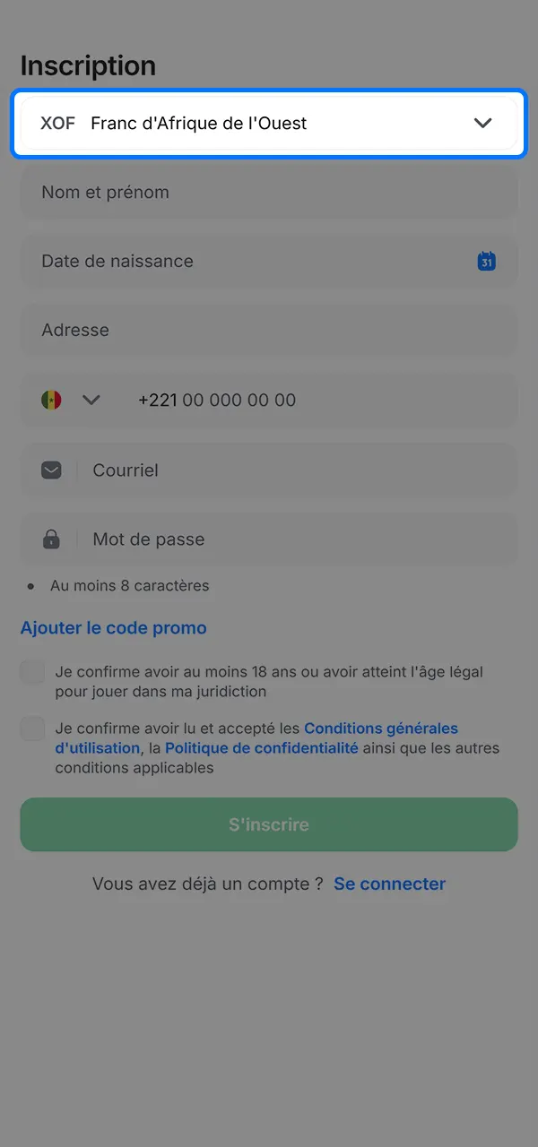 Inscrivez-vous au casino 1win et approvisionnez votre compte dans n'importe quelle devise.