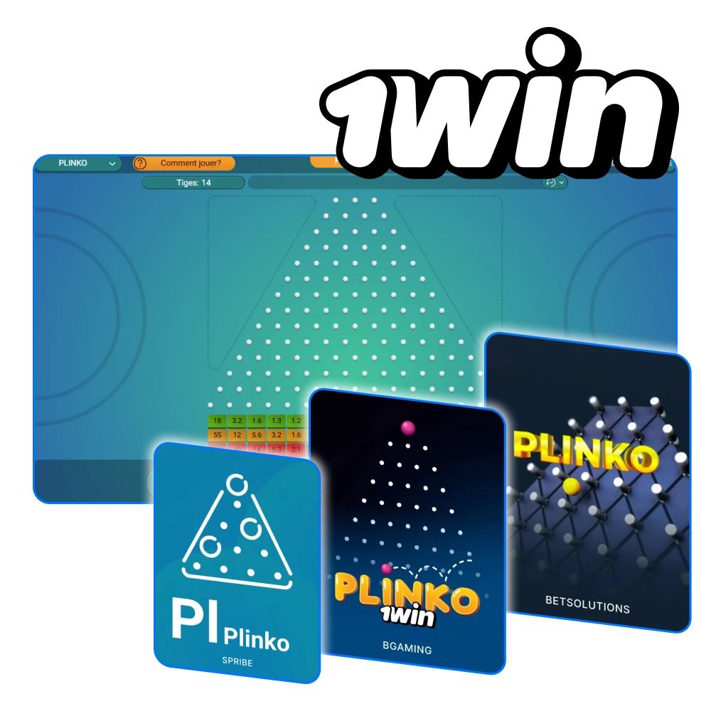 Jouez à des jeux Plinko proposés par divers fournisseurs sur 1win.